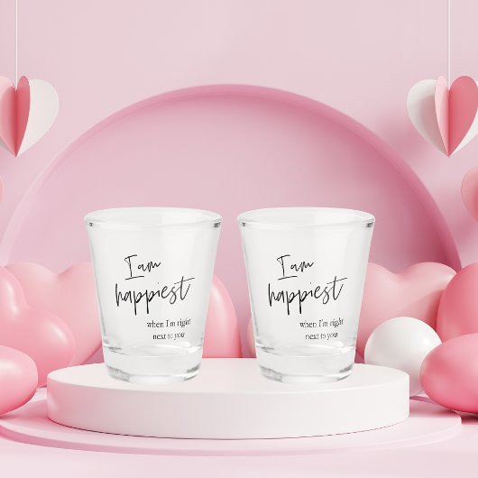 Trendy Romantic Black Quote Gift Shot Glas