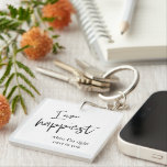 Trendy Romantic Black Quote Gift Sleutelhanger<br><div class="desc">Trendy Romantic Black Quote Gift</div>