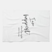 Trendy Romantic Black Quote Gift Theedoek (Horizontaal)