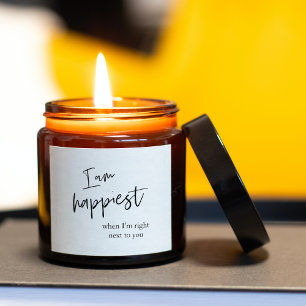 Trendy Romantic Black Quote Gift Vierkante Sticker