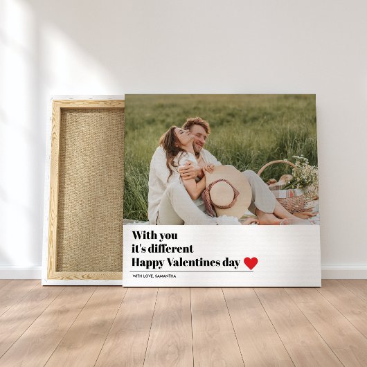 Trendy Romantic Quote | Valentijnse beste cadeautj Canvas Afdruk