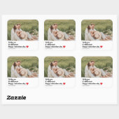 Trendy Romantic Quote | Valentijnse beste cadeautj Vierkante Sticker (Vel)