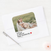 Trendy Romantic Quote | Valentijnse beste cadeautj Vierkante Sticker (Envelop)