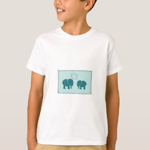 Trendy romantische olifanten in liefdesverband t-shirt