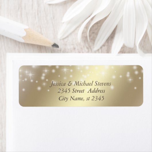 Trendy romantische, stijlvolle gouden look etiket (Insitu)