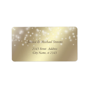 Trendy romantische, stijlvolle gouden look etiket
