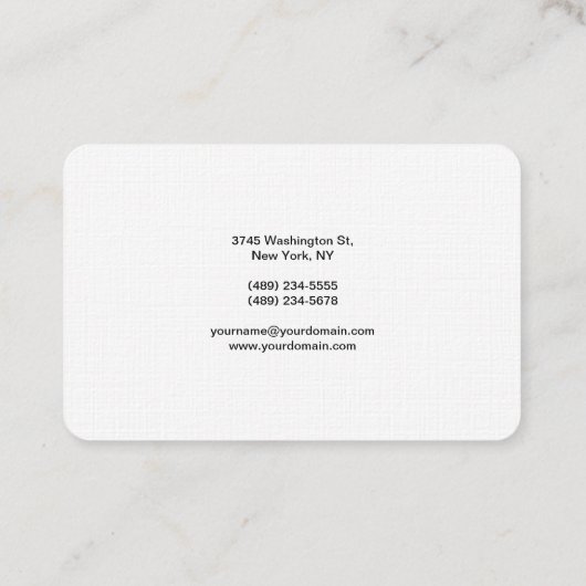 Trendy Ronde Corner Modern Professional Plain Visitekaartje (Achterkant)