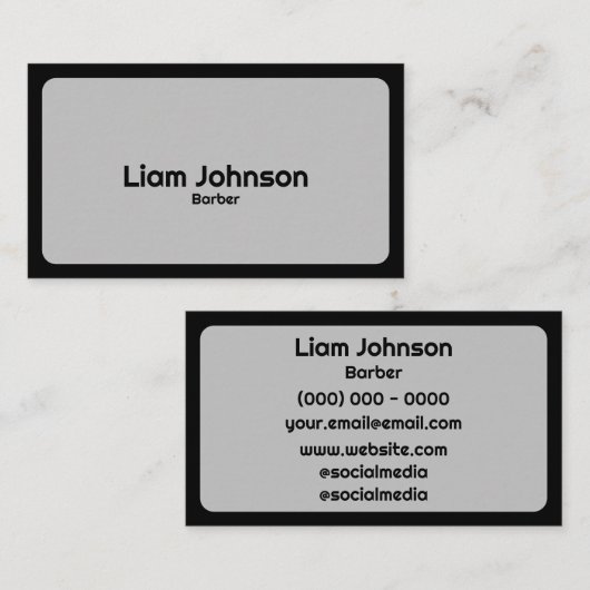 Trendy Ronde Moderne Minimalist Visitekaartje (Voorkant / Achterkant)