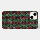 Trendy rood en groen kerstplakpatroon Case-Mate iPhone case (Achterkant (horizontaal))