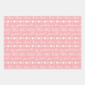 Trendy rood en roze kalligrafie zijn mijn Valentij Inpakpapier Vel (Voorkant 2)