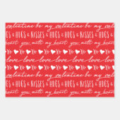 Trendy rood en roze kalligrafie zijn mijn Valentij Inpakpapier Vel (Voorkant 3)