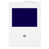 Trendy rood en wit raket Wenskaart - Navy (Achterkant)