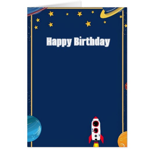 Trendy rood en wit raket Wenskaart - Navy (Voorkant)