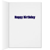 Trendy rood en wit raket Wenskaart - Navy (Binnen (Rechts))