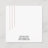 Trendy Rood en Zwart Beer Roos Tattoo Artiest Vierkante Visitekaartje (Achterkant)