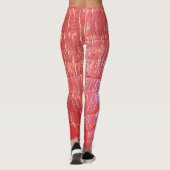 Trendy rood getextureerde "Ratti_Creative_Arts" Le Leggings (Achterkant)