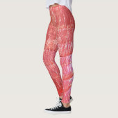 Trendy rood getextureerde "Ratti_Creative_Arts" Le Leggings (Links)