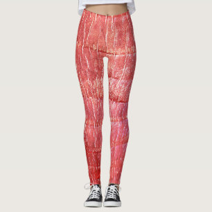 Trendy rood getextureerde "Ratti_Creative_Arts" Le Leggings