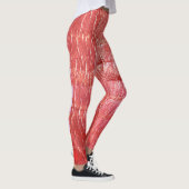 Trendy rood getextureerde "Ratti_Creative_Arts" Le Leggings (Rechts)