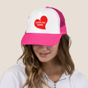 TRENDY ROOD HART IK HOU VAN MIJN ROMANTISCHE VALEN TRUCKER PET