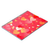 Trendy rood hart patroon notitieboek (Linkerzijde)