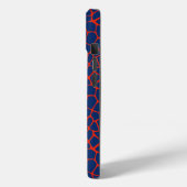 Trendy Rood Wit Blauw Dier Print Stoer Hoesje (Achterkant / Links)
