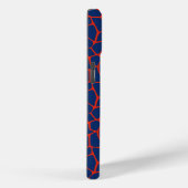 Trendy Rood Wit Blauw Dier Print Stoer Hoesje (Achterkant / Rechts)
