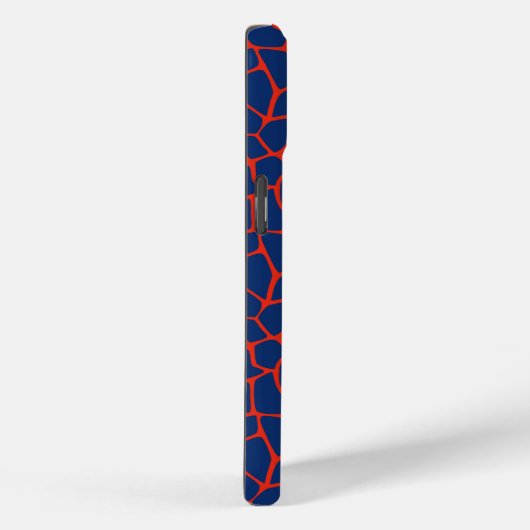 Trendy Rood Wit Blauw Dier Print Stoer Hoesje (Achterkant / Rechts)