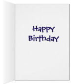 Trendy Rood Wit & Blauw Man Wenskaart (Binnen (Rechts))