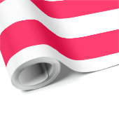 Trendy Rood Wit Streep Classic Kerst Sjabloon Cadeaupapier (Rol Hoek)