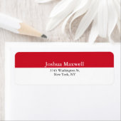 Trendy rood wit strepen effen elegant stijlvol etiket (Insitu)