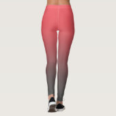 Trendy rood zwart verloop leggings (Achterkant)