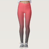 Trendy rood zwart verloop leggings (Voorkant)