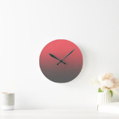 Trendy rood zwart verloop ronde klok (Huis)