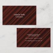 Trendy roodbruin klein uniek stijlvol visitekaartje (Voorkant / Achterkant)