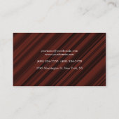 Trendy roodbruin klein uniek stijlvol visitekaartje (Achterkant)
