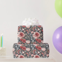 Trendy roos bloem wilde bloem verpakkings papier