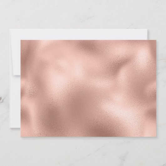 Trendy Roos Gold 21st Birthday Party  Save The Date (Achterkant)