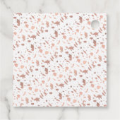 Trendy Roos Gold 2 Foto bewaart de datumgunstlabel Bedankjes Labels (Achterkant)