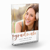 Trendy Roos Gold Afstuderen Fotoblokken (Links)