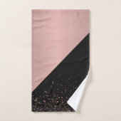 Trendy Roos Gold Black Glitter Love Bad Handdoek (Handdoek)