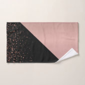 Trendy Roos Gold Black Glitter Love Bad Handdoek (Handdoek)