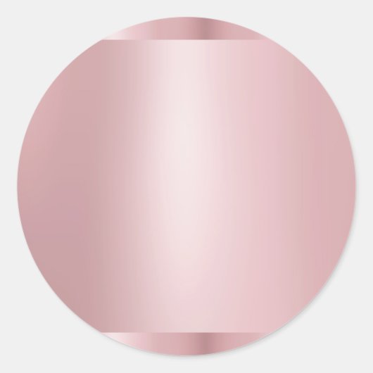 Trendy Roos Gold Blank Modern Elegant Sjabloon Ronde Sticker (Voorkant)