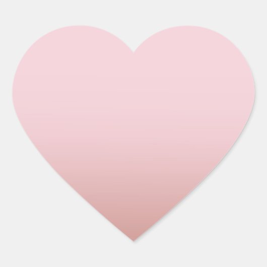 Trendy Roos Gold Blank Sjabloon Jouw tekst toevoeg Hart Sticker (Voorkant)