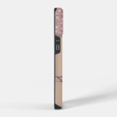 Trendy Roos Gold Diamonds Glitter Monogram iPhone Hoesje (Rechterkant)