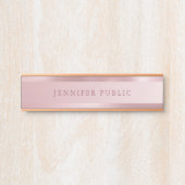 Trendy Roos Gold Elegant Moderne Eenvoudige Sjablo Deurbordje (Voorkant)