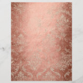 Trendy Roos Gold en Silver Floral Cake Cutting Flyer (Achterkant)