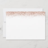 Trendy Roos Gold Glitter 21e verjaardag Kaart (Achterkant)