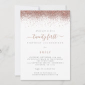 Trendy Roos Gold Glitter 21e verjaardag Kaart (Voorkant)
