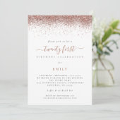 Trendy Roos Gold Glitter 21e verjaardag Kaart (Staand voorkant)